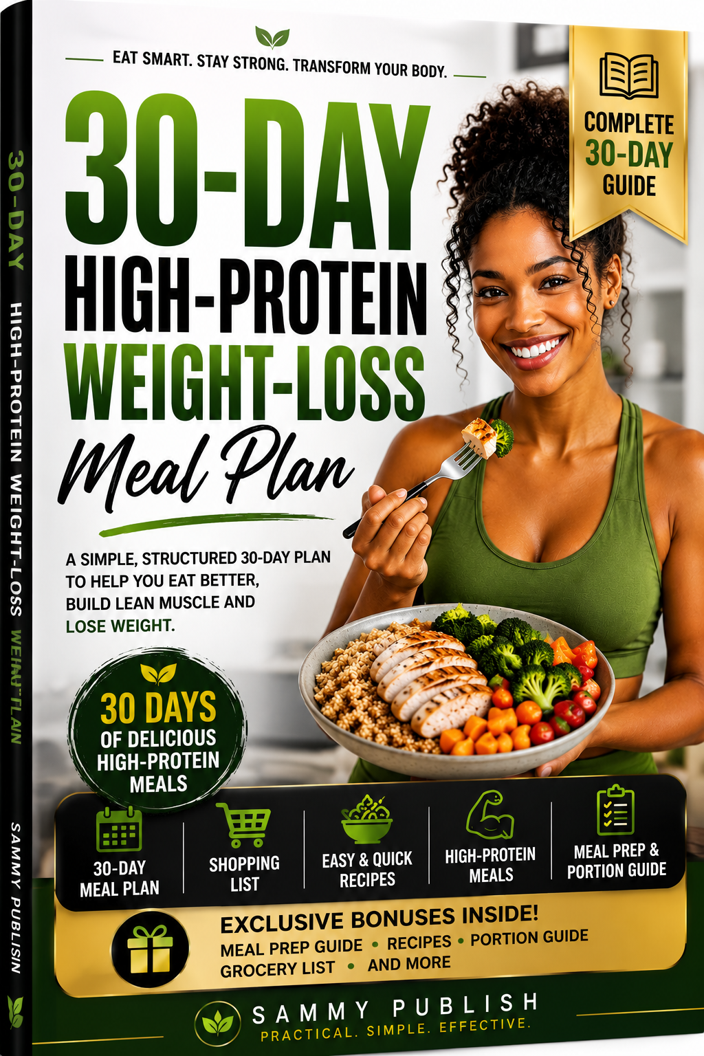 The 30-Day High-Protein Weight-Loss Meal Plan mockup